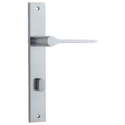 Como Lever Brushed Chrome Rectangular Backplate