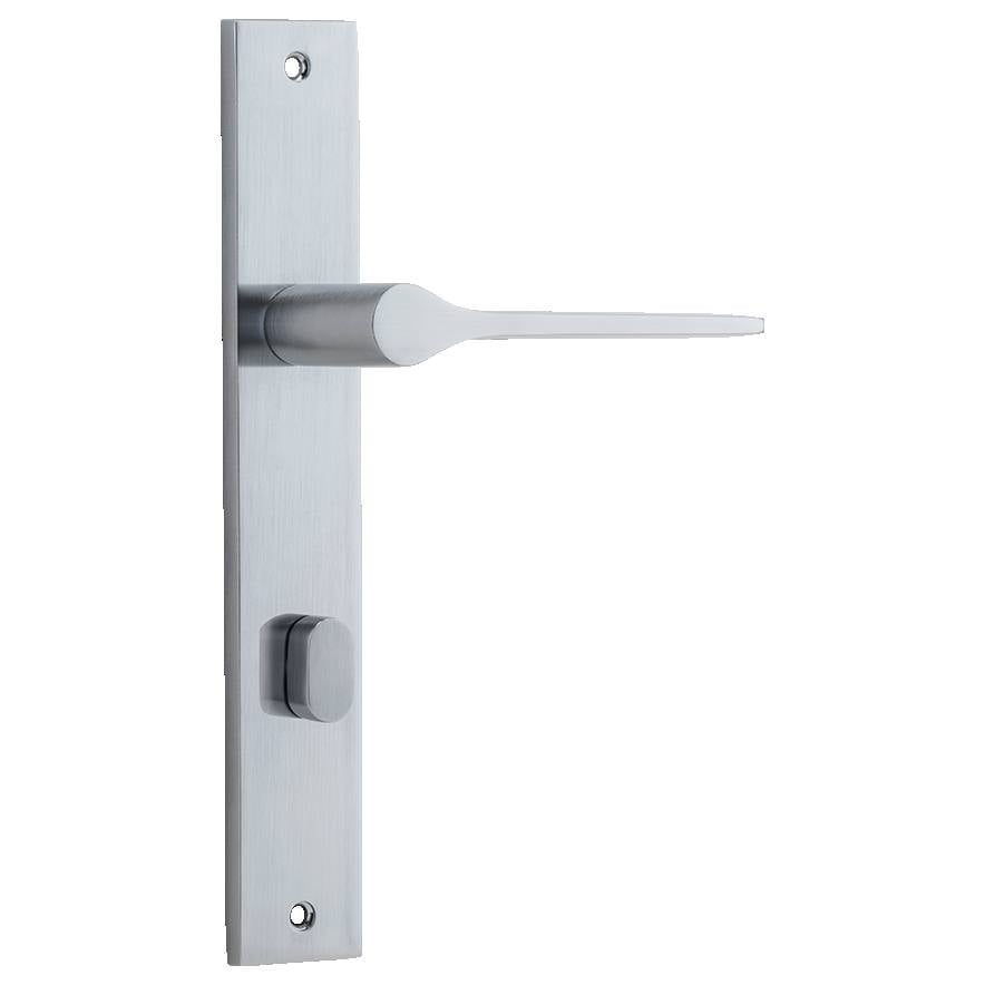 Como Lever Brushed Chrome Rectangular Backplate
