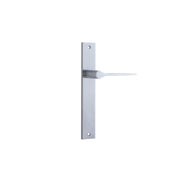 Como Lever Brushed Chrome Rectangular Backplate