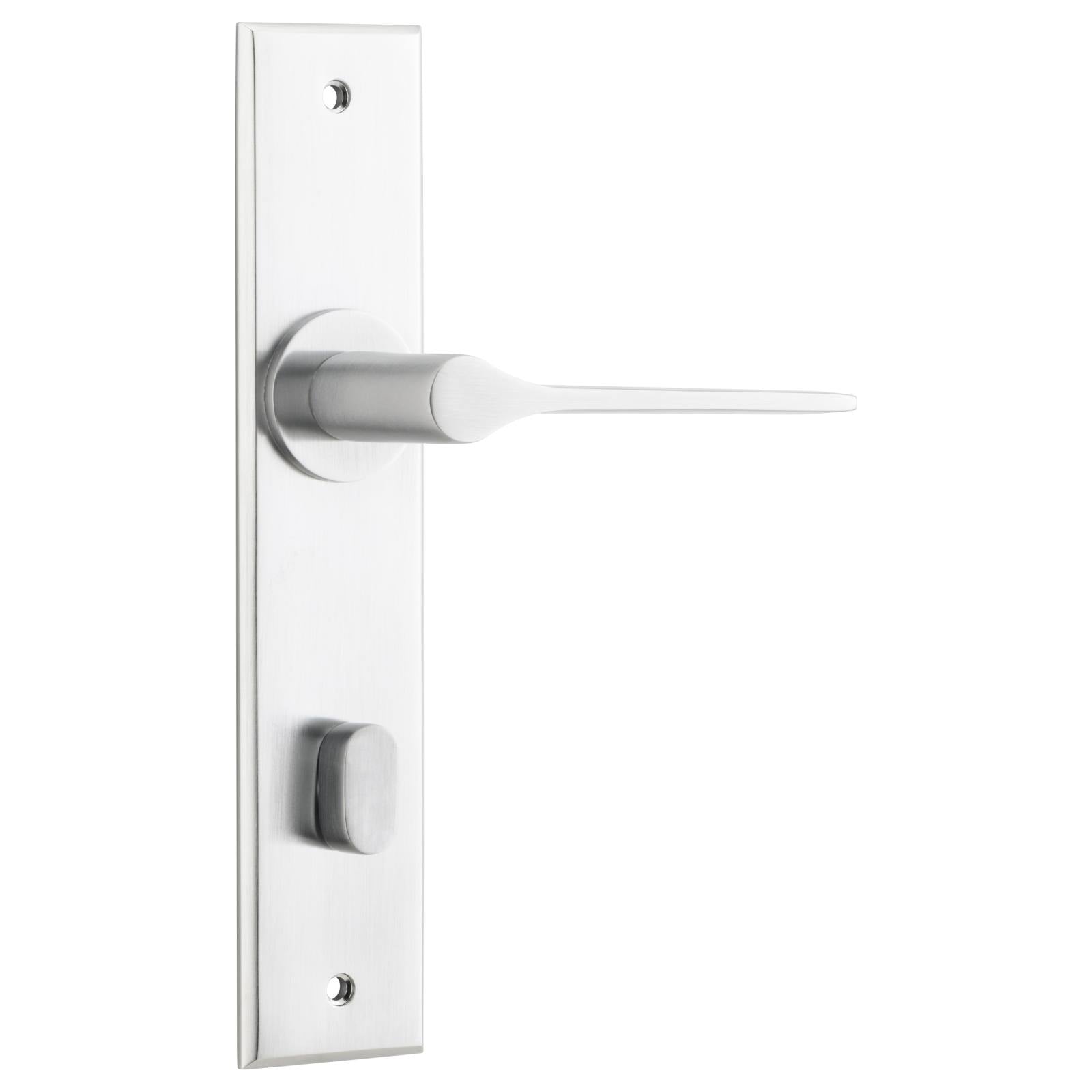Como Lever Brushed Chrome Chamfered Backplate