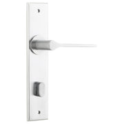 Como Lever Brushed Chrome Chamfered Backplate
