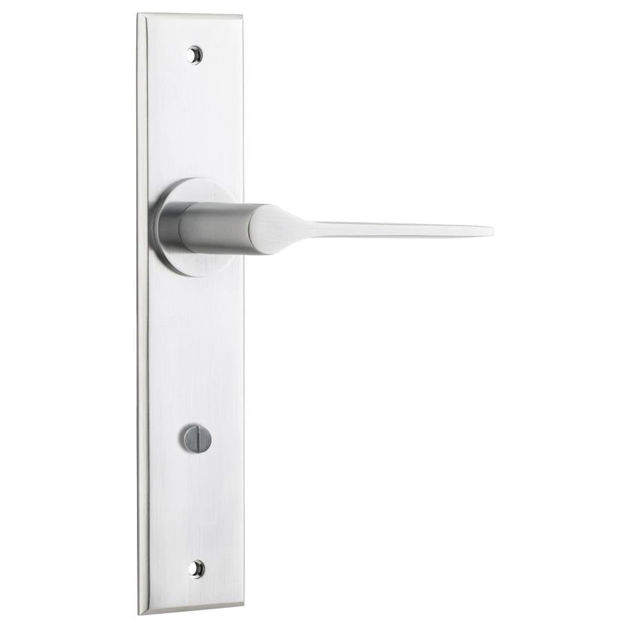 Como Lever Brushed Chrome Chamfered Backplate