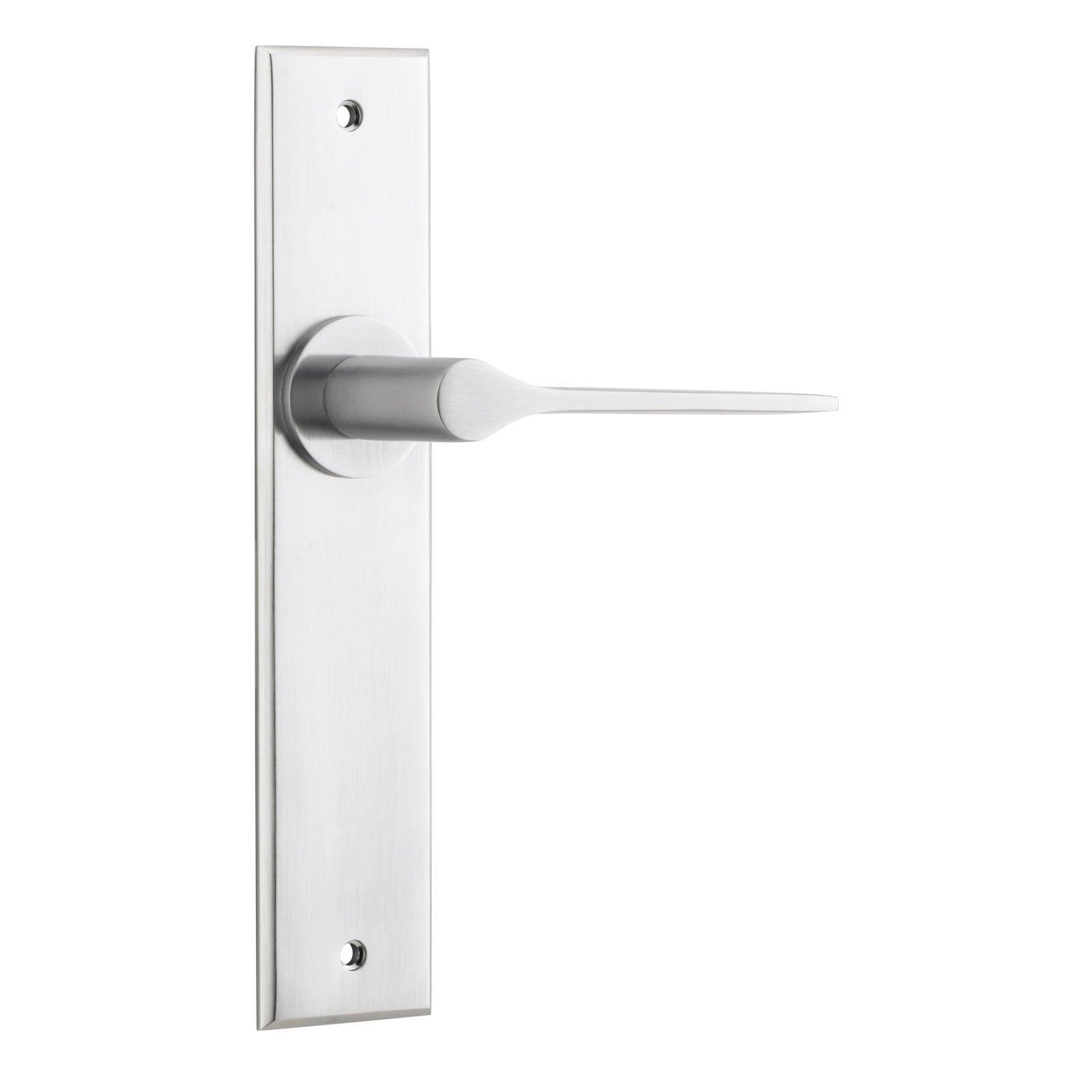 Como Lever Brushed Chrome Chamfered Backplate