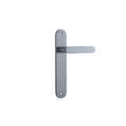 Bronte Lever Brushed Chrome Oval Backplate