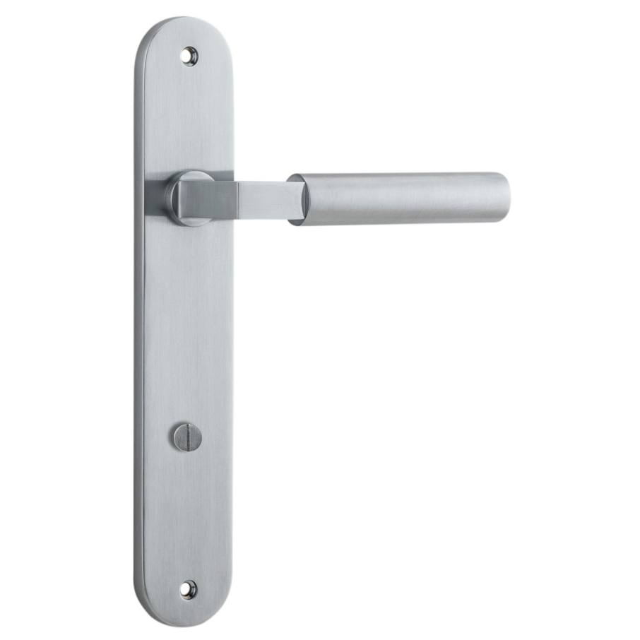 Berlin Lever Brushed Chrome Oval Backplate