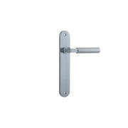 Berlin Lever Brushed Chrome Oval Backplate