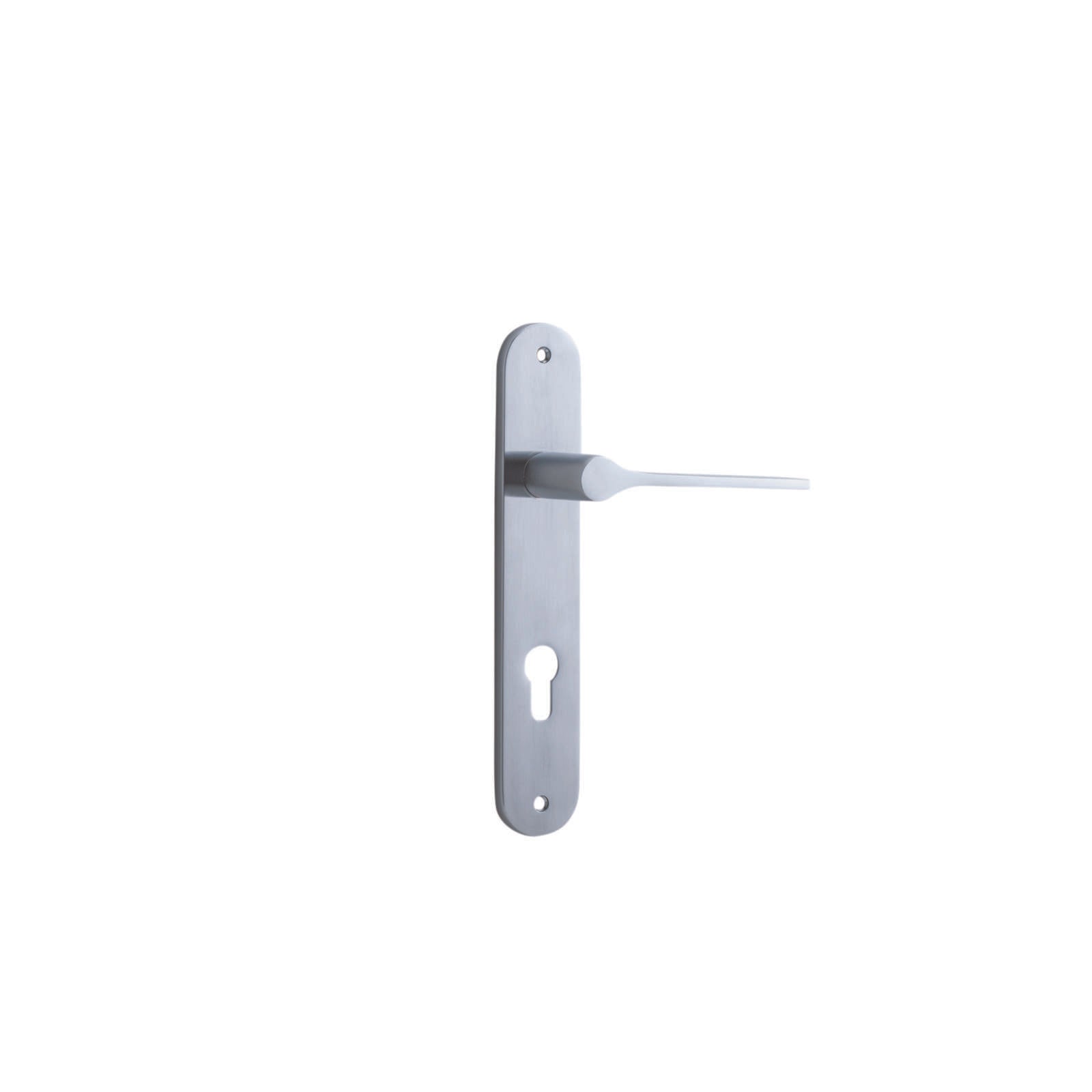 Como Lever Brushed Chrome Oval Backplate