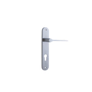 Como Lever Brushed Chrome Oval Backplate