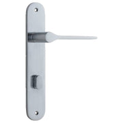 Como Lever Brushed Chrome Oval Backplate