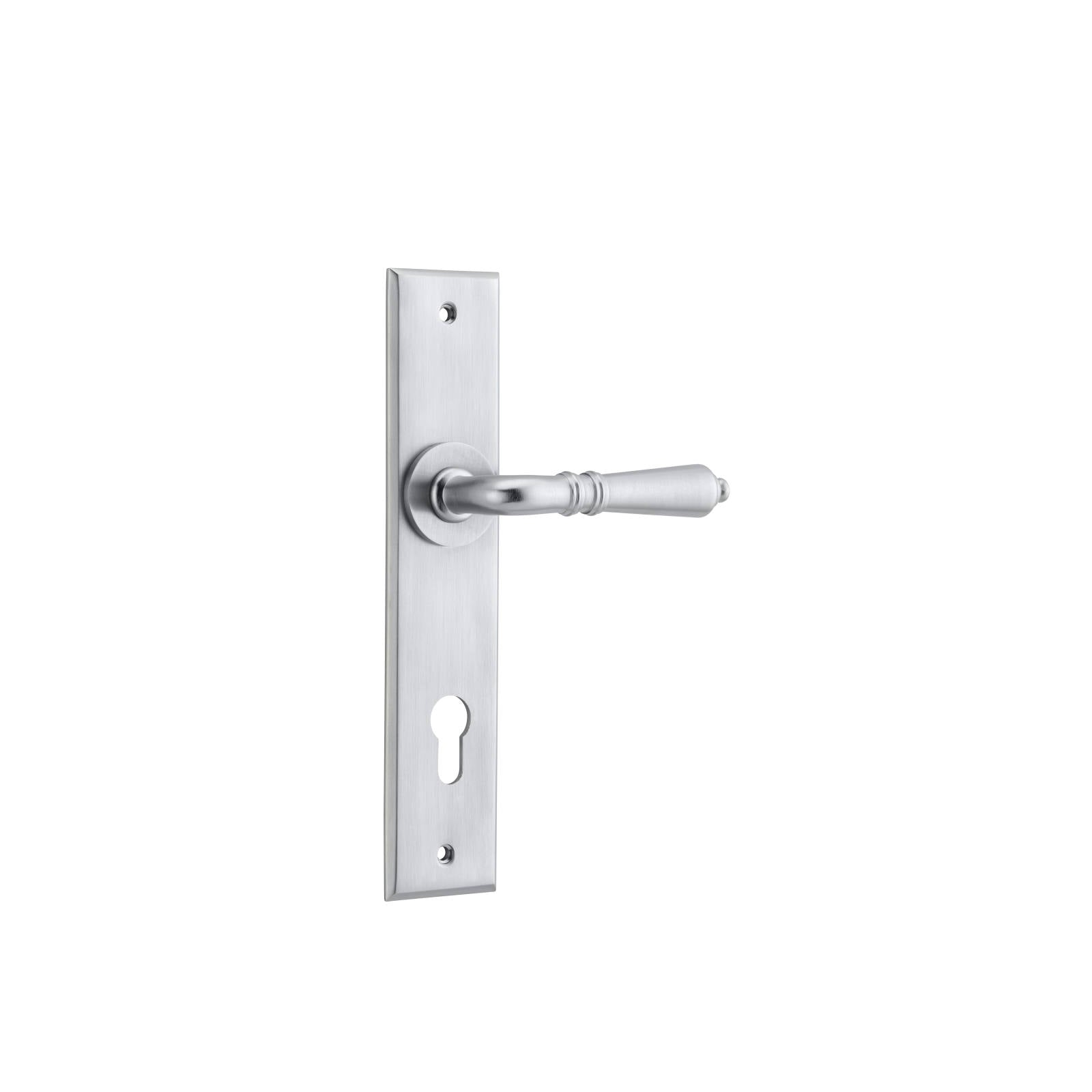Sarlat Lever Brushed Chrome Chamfered Backplate