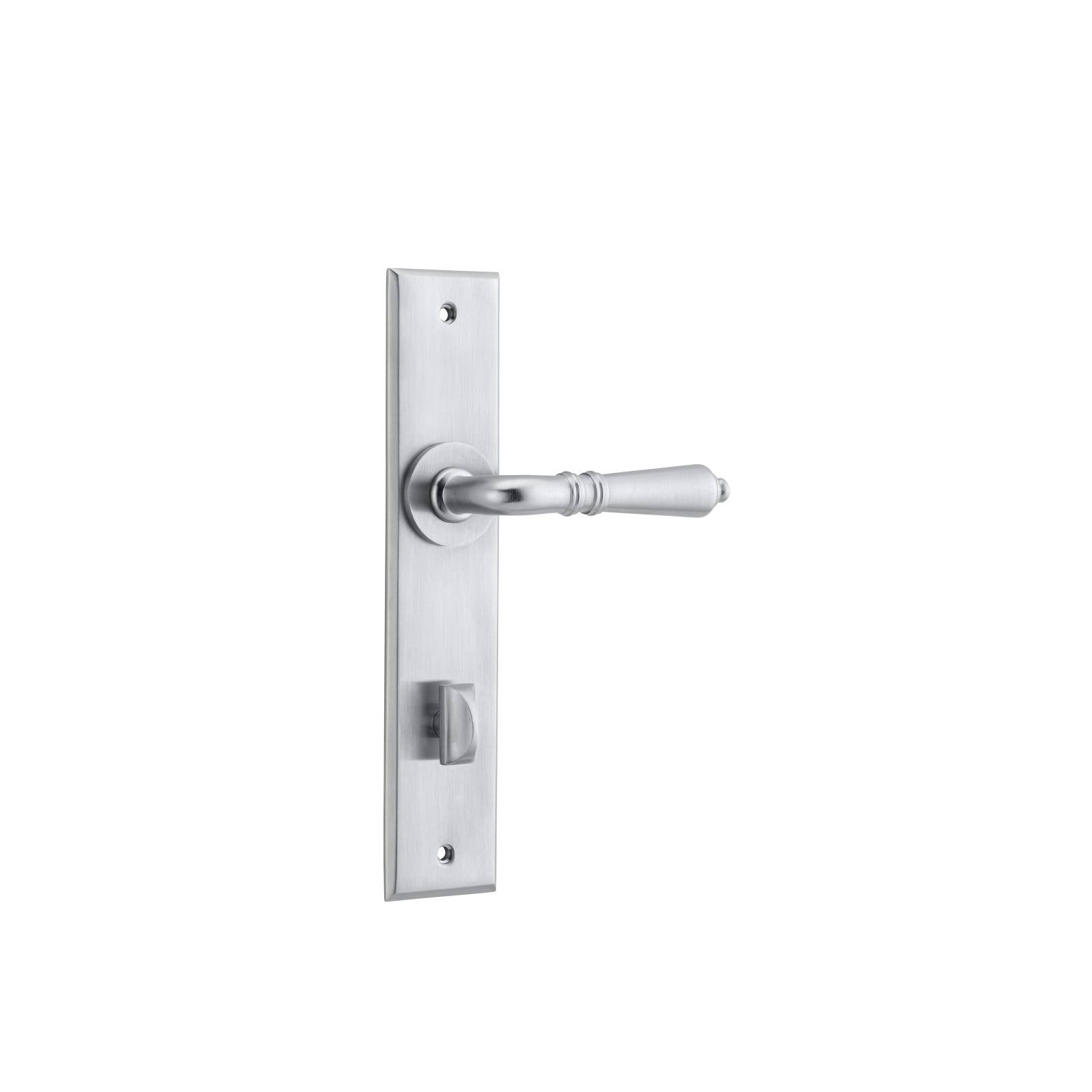 Sarlat Lever Brushed Chrome Chamfered Backplate
