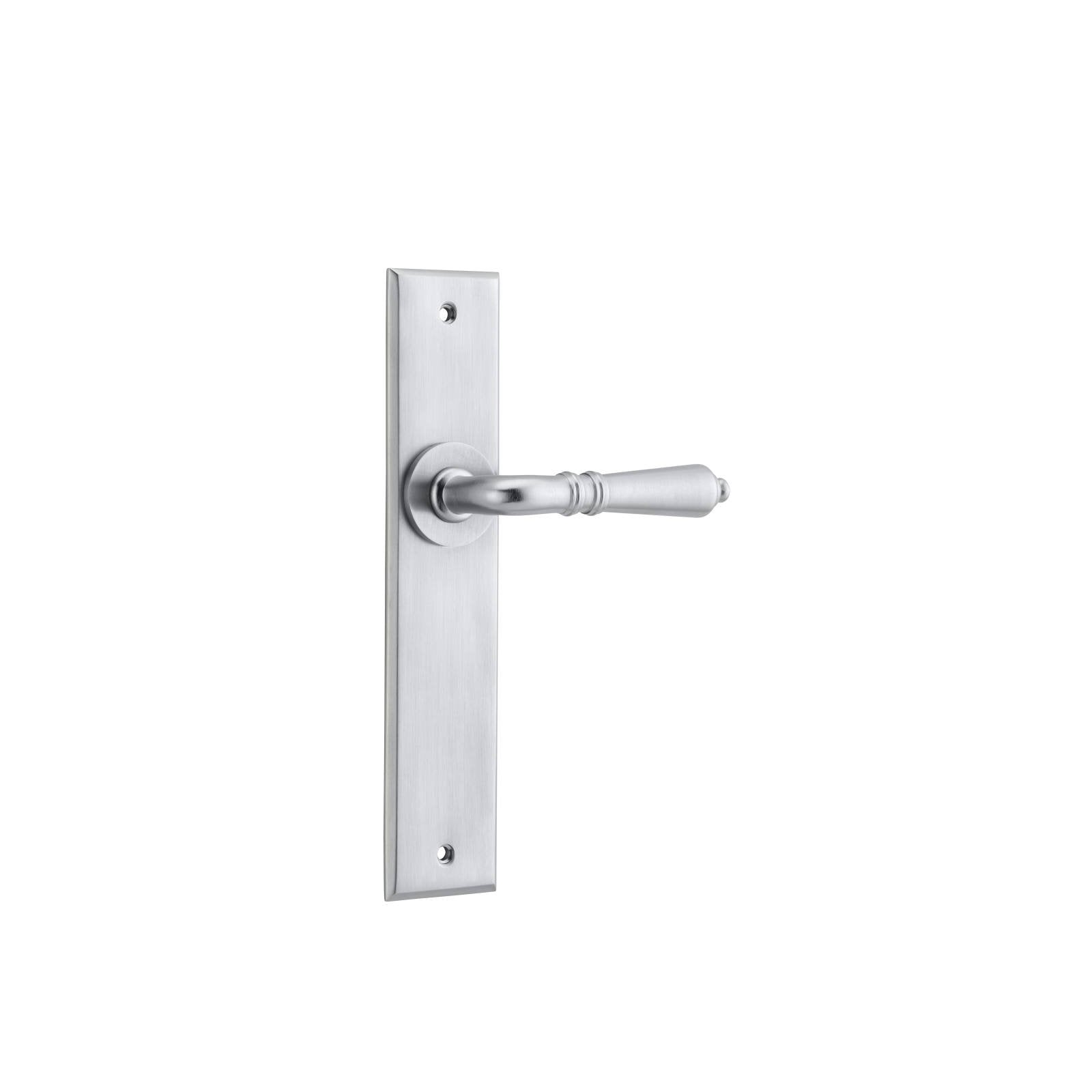 Sarlat Lever Brushed Chrome Chamfered Backplate