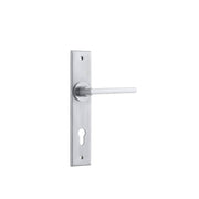 Baltimore Lever Brushed Chrome Chamfered Backplate