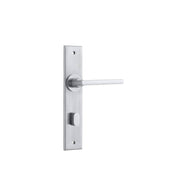 Baltimore Lever Brushed Chrome Chamfered Backplate