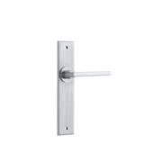 Baltimore Lever Brushed Chrome Chamfered Backplate