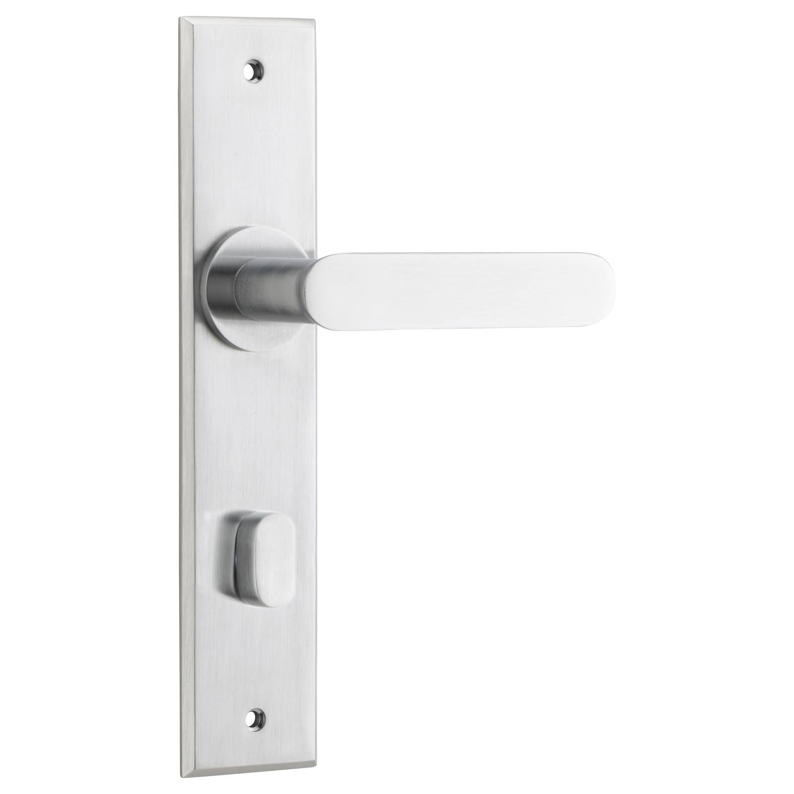 Bronte Lever Brushed Chrome Chamfered Backplate