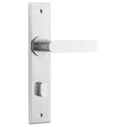 Bronte Lever Brushed Chrome Chamfered Backplate