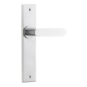 Bronte Lever Brushed Chrome Chamfered Backplate