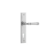 Verona Lever Brushed Chrome Chamfered Backplate
