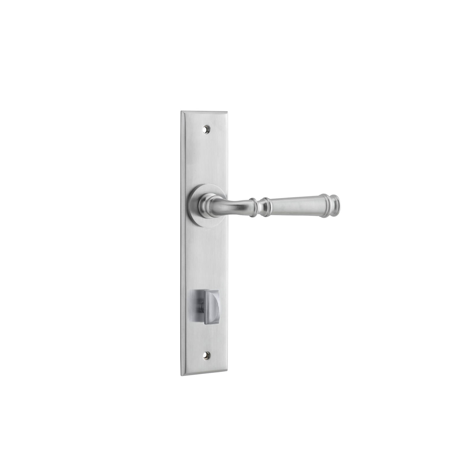 Verona Lever Brushed Chrome Chamfered Backplate