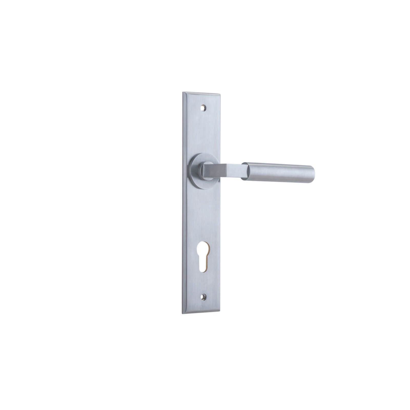 Berlin Lever Brushed Chrome Chamfered Backplate