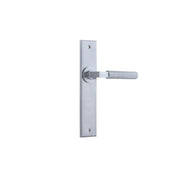 Brunswick Lever Brushed Chrome Chamfered Backplate