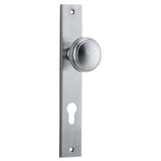 Paddington Knob Rectangular Backplate Brushed Chrome