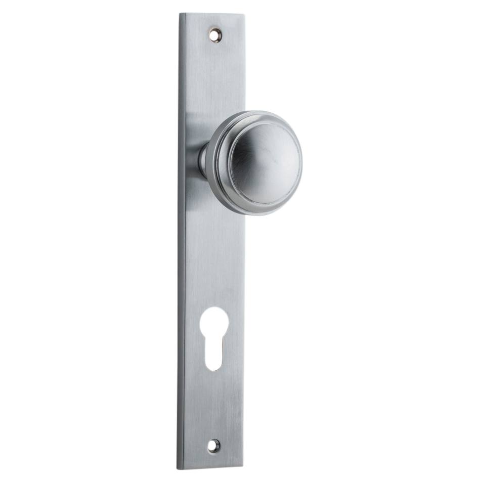Paddington Knob Rectangular Backplate Brushed Chrome