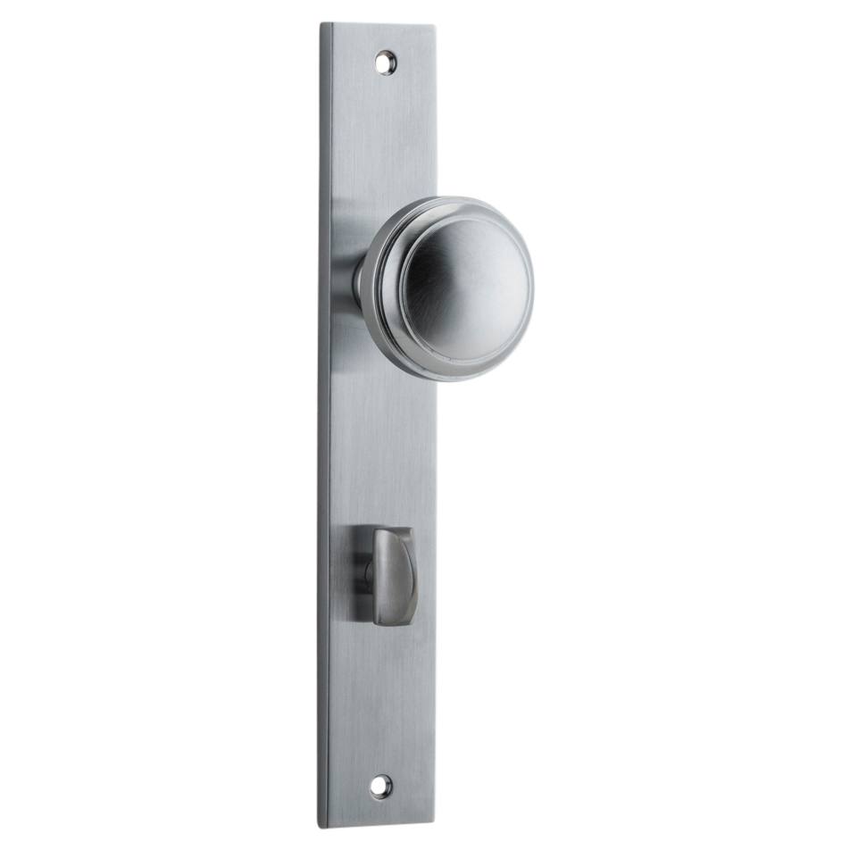 Paddington Knob Rectangular Backplate Brushed Chrome