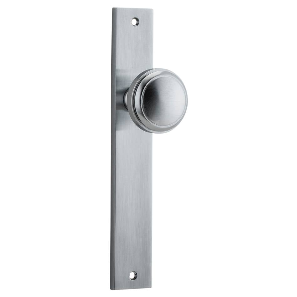 Paddington Knob Rectangular Backplate Brushed Chrome