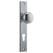 Cambridge Knob Rectangular Backplate Brushed Chrome