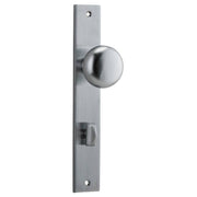 Cambridge Knob Rectangular Backplate Brushed Chrome