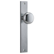 Cambridge Knob Rectangular Backplate Brushed Chrome