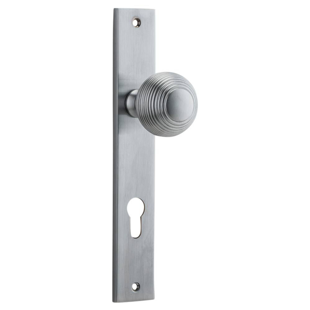 Guildford Knob Rectangular Backplate Brushed Chrome