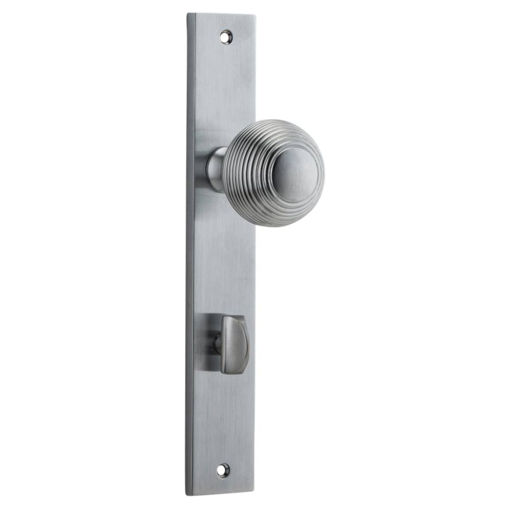 Guildford Knob Rectangular Backplate Brushed Chrome