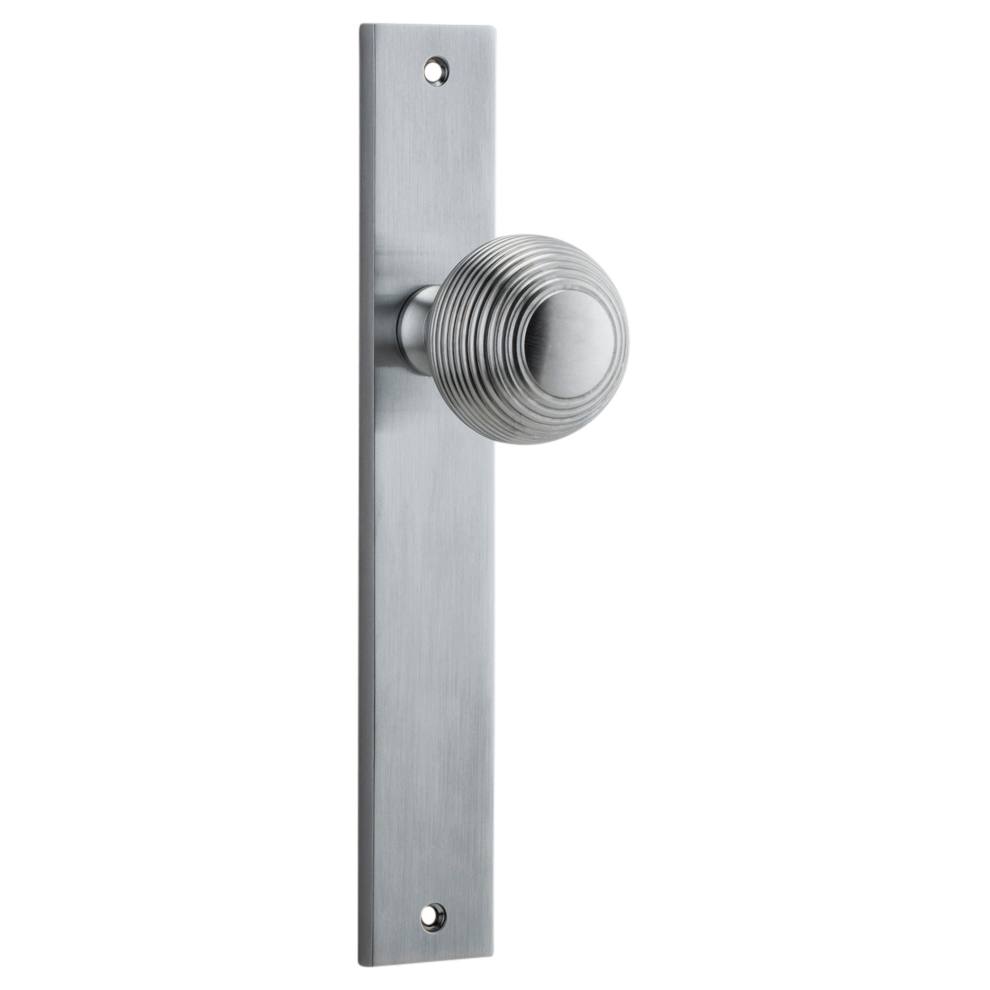 Guildford Knob Rectangular Backplate Brushed Chrome
