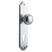 Paddington Knob Shouldered Backplate Brushed Chrome