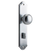 Paddington Knob Shouldered Backplate Brushed Chrome