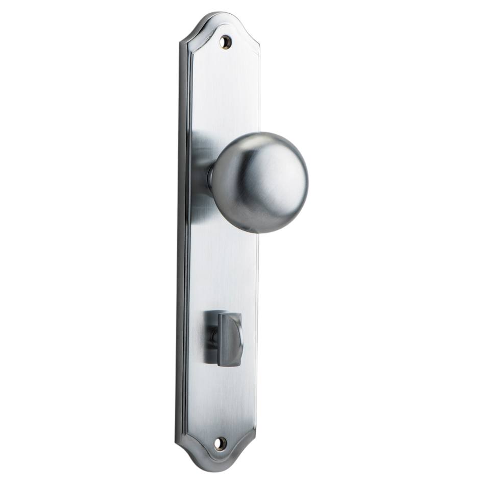 Cambridge Knob Shouldered Backplate Brushed Chrome