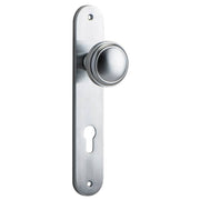 Paddington Knob Oval Backplate Brushed Chrome