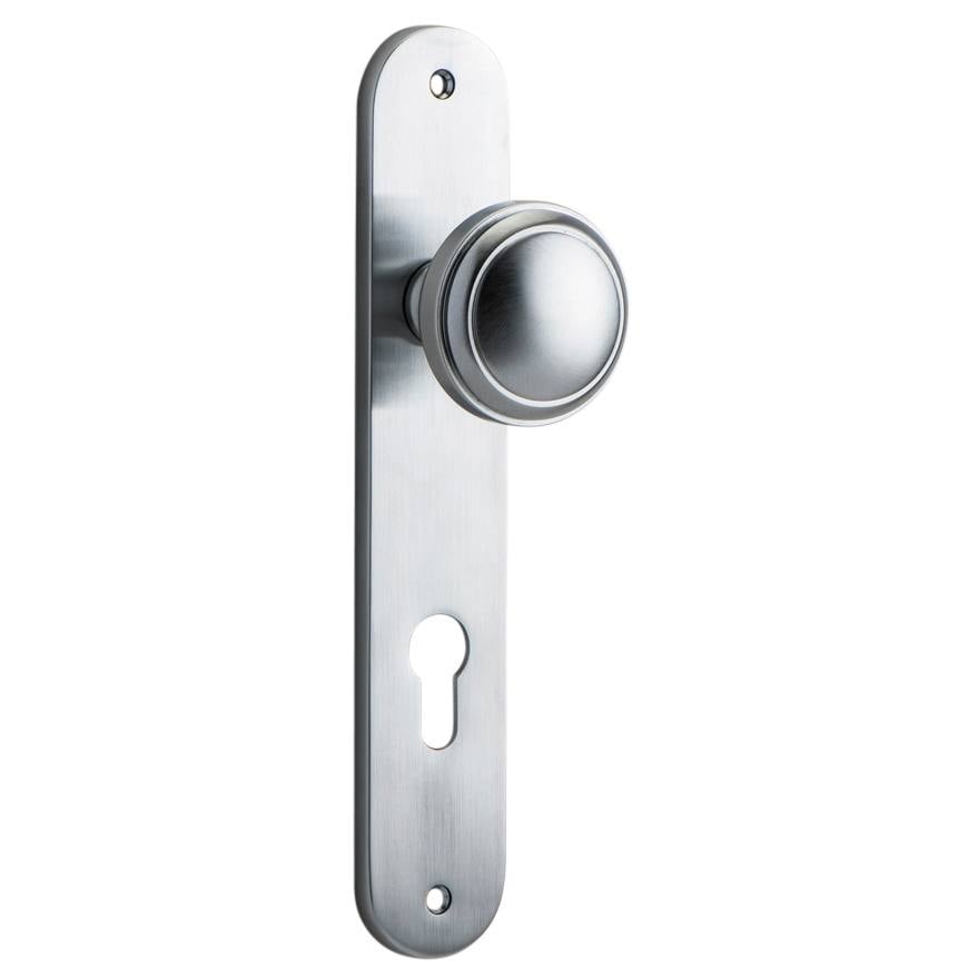 Paddington Knob Oval Backplate Brushed Chrome