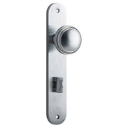 Paddington Knob Oval Backplate Brushed Chrome
