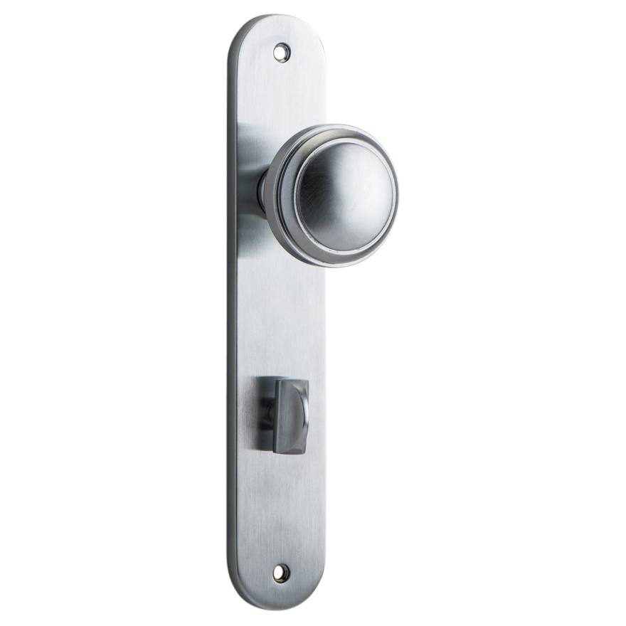 Paddington Knob Oval Backplate Brushed Chrome