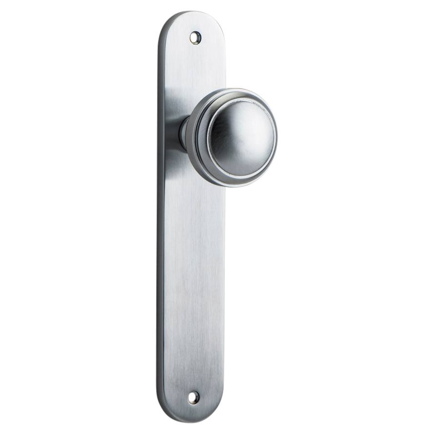 Paddington Knob Oval Backplate Brushed Chrome