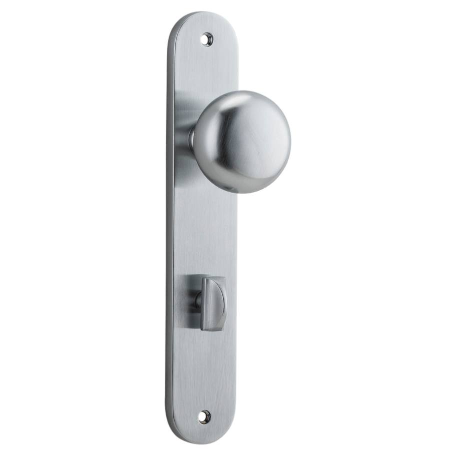 Cambridge Knob Oval Backplate Brushed Chrome