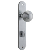 Guildford Knob Oval Backplate Brushed Chrome