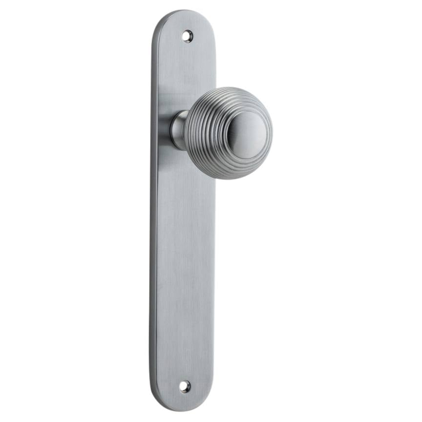 Guildford Knob Oval Backplate Brushed Chrome