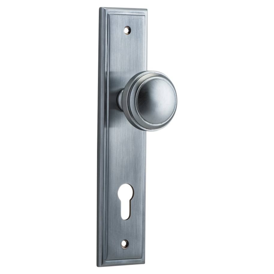Paddington Knob Stepped Backplate Brushed Chrome