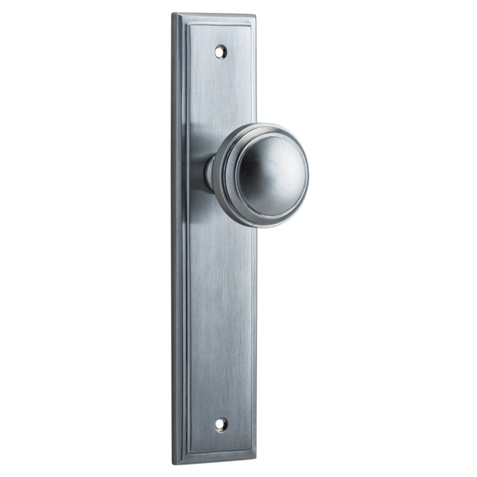 Paddington Knob Stepped Backplate Brushed Chrome