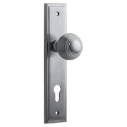 Guildford Knob Stepped Backplate Brushed Chrome